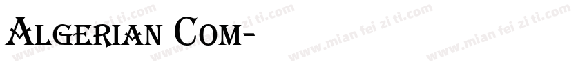 Algerian Com字体转换
